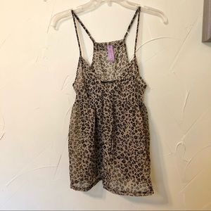 Forever 21 Babydoll Top - Cheetah Print